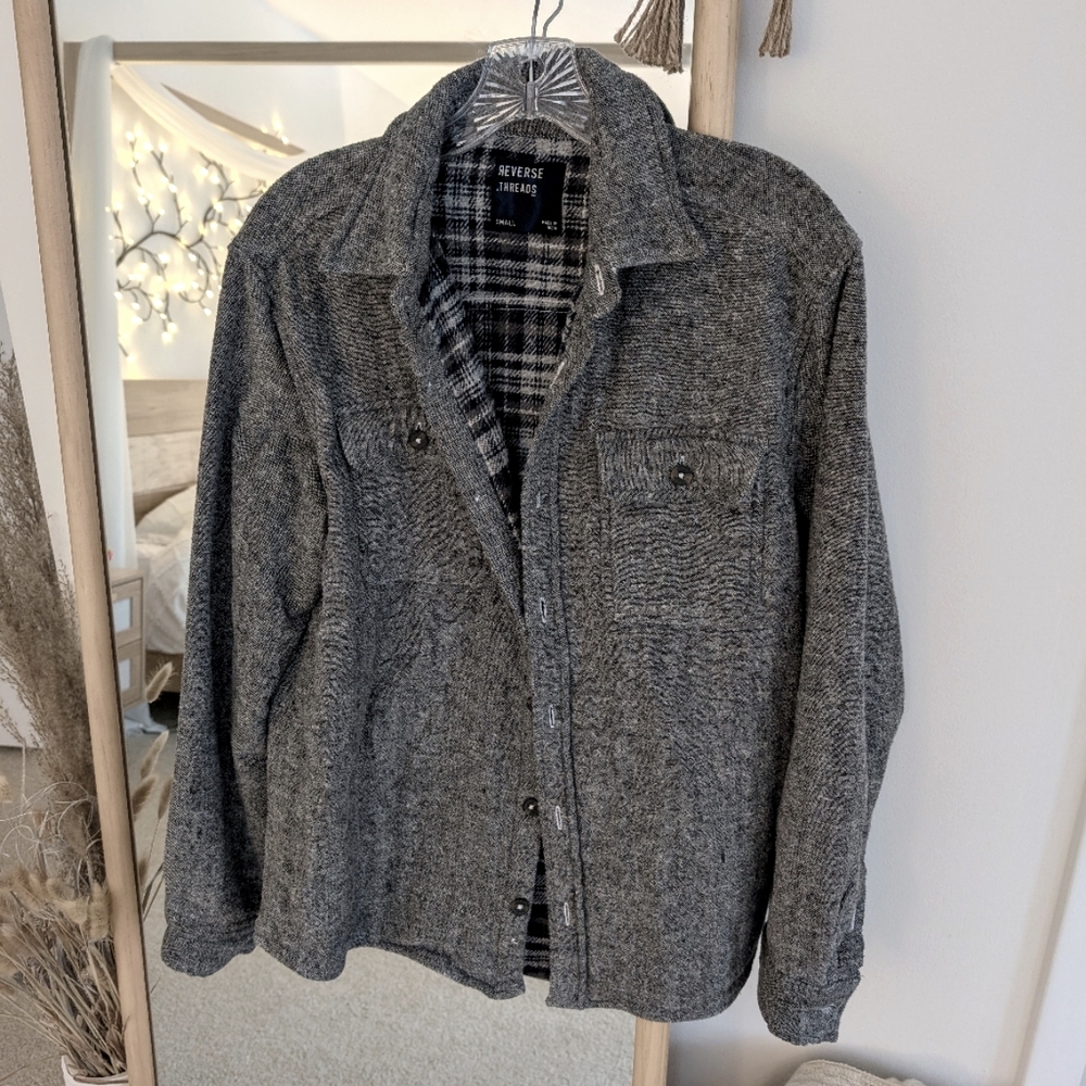 Gray Men's Button Down Shirt